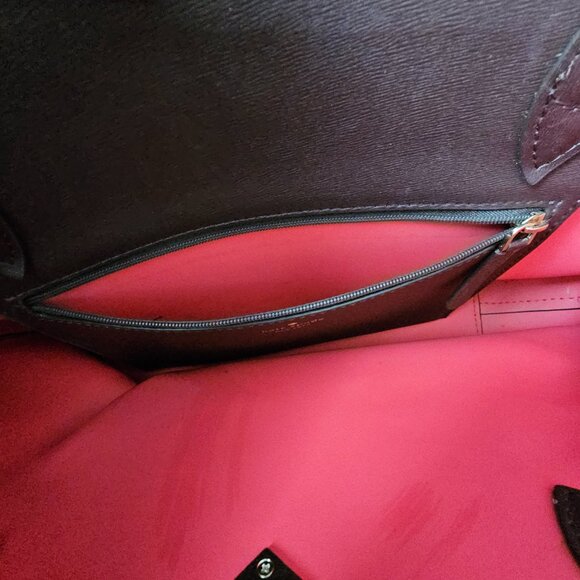 KATE SPADE Kaci Chocolate Cherry Leather Large Tote Shoulder Bag COA - Picture 3 of 16